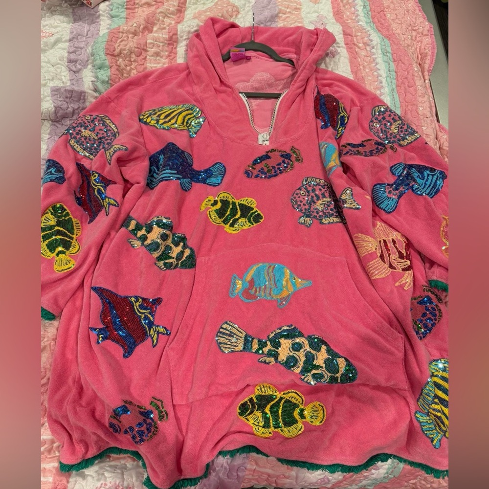 Queen of Sparkles pink fish coverup